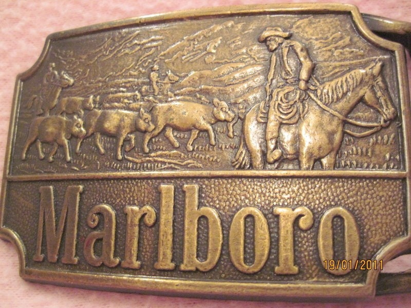 Marlboro Belt Buckle Vintage 1970s SALE