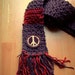 Scarf...Peace Flows....Like A River...Neutral with a BURST of COLOR