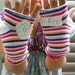 Fingerless Gloves Funky Flower Live your Dreams One of a kInd