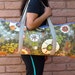 Yoga / Pilates Tote or Gym Bag ISTANBUL orange, lime green and purple floral