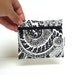 Coin Purse Black and white - Evening Paisley