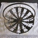 Vintage Cast Iron Round Basket with Handle