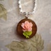 Mounted Single Rose Necklace