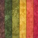 Hand Dyed Cotton Quilt Fabric, TURNING LEAVES medley, 6 Fat Quarters in Rich Autumn Colors