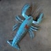 Lobster Metal Wall Sculpture Tropical Coastal Beach Art