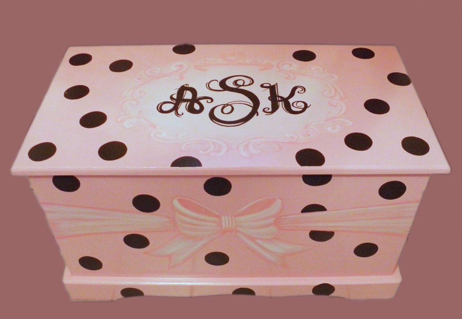 monogrammed toy basket