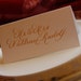 Metallic Ink Calligraphy Place Cards Gold or Silver