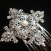 Vintage style hair comb, Bridal hair comb, Antique silver headpiece, Bridal hair clip, Hair pin, Swarovski crystal comb, Vintage headpiece