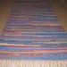 Handwoven Blue and Bright Multi Rag Rug 25 x 68 (M)