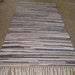 Handwoven Brown, Pink, Burgundy, Dark Green Rag Rug 25 x 53
