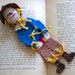 crochet bookmark scarecrow of oz reading character, unique bookmark, decoration