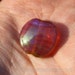 Handmade Lampwork Beads Gold Pink Purple Lentil Focal Bead Heather Behrendt (109) BHV SRA LETeam