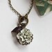 A Tinge of Grey Green. A Dreamy Romantic Flower Necklace. Wedding Jewelry. Bridesmaid Necklaces.