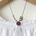 A Matte Pink Woodland Flower Necklace. Great Gift. Sweet and Feminine.