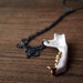 WINTER SALE! Jaw Pendant and oxidized sterling silver chain