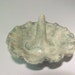 Ring Holder Jewelry Dish Pottery Clay Ringholder Beige White Green Spongeware Ruffled Scalloped