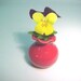 Bold Scarlet Red Mini Pottery Vase Miniature but NOT 1 12 Dollhouse Scale
