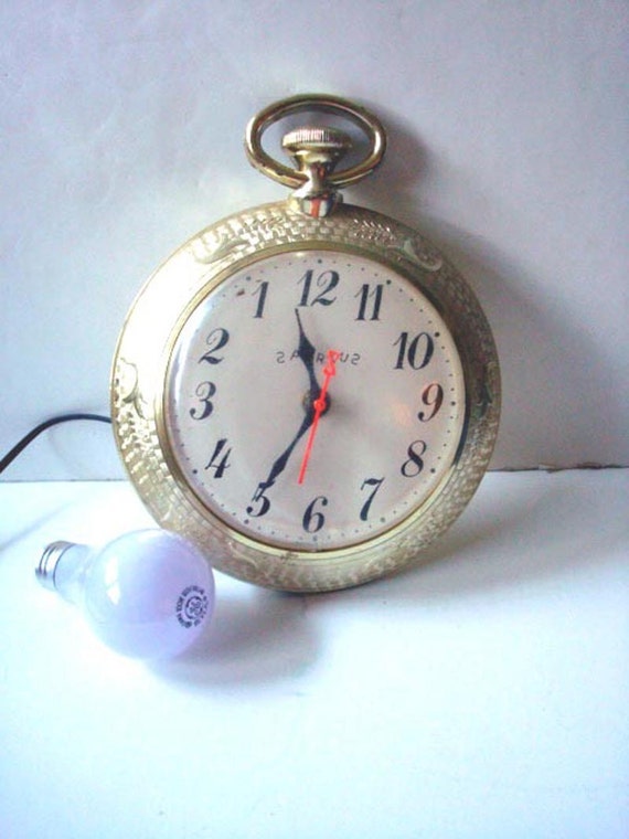 Clock Running Backwards Vtg SPARTUS Clock