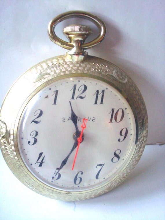 Clock Running Backwards Vtg SPARTUS Clock