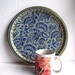 1960s English Metal Tray. Vienna Woods Design. Toleware Tin Tray