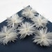 6 pcs. Flowers with Ivory Organza Ribbon