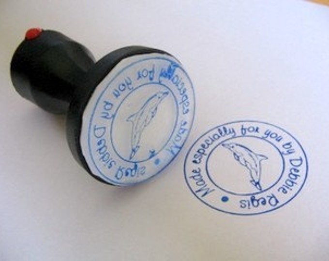 Personalized Custom Made Handle mounted return Address Rubber Stamp R30
