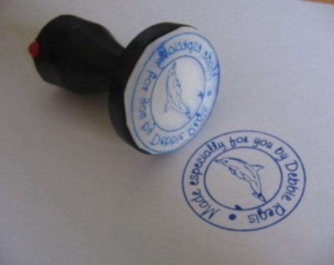 Personalized Handmade Custom Mounted Address stamp Handle Mounted R33