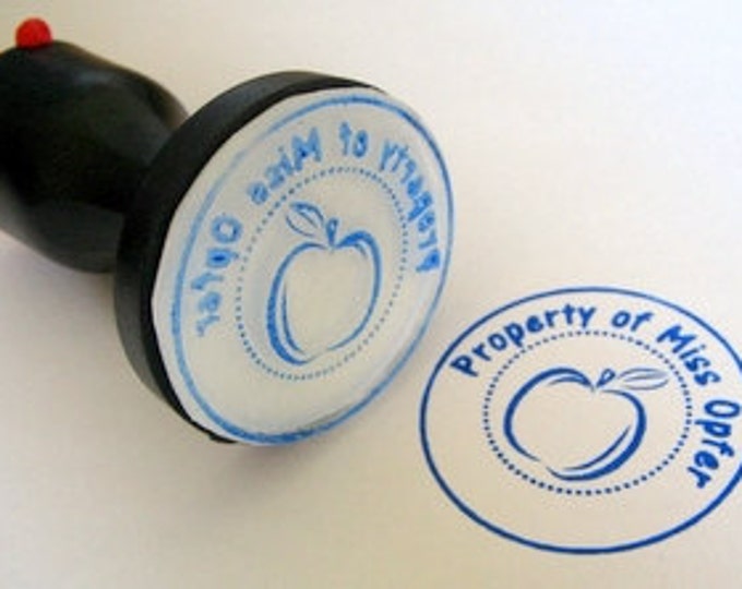 Handle Mounted or Cling Personalized Name custom made rubber stamps c43a