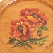 Vintage Floral Painted Plaque