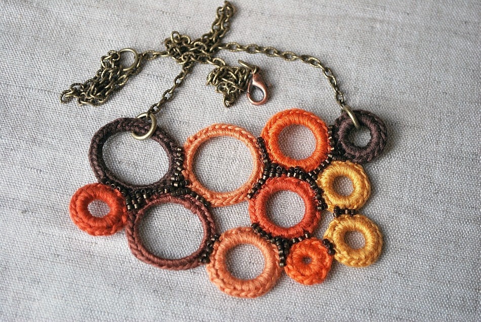 Ochre Crochet Necklace