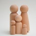 2 All Boy Families - All Natural Wooden Dolls