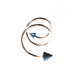 Spiral Cartilage Barbell, Titanium Blue Spikes