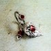 Ladybug Body Jewelry Sterling Silver Siam Red