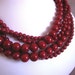 Cherry Jubilee -- Crimson Jade Multi-Strand necklace