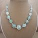 Reserved for S -- NEW MARKDOWN: Summer Fling -- Graduated Aquamarine Round Gemstone necklace (One of a Kind)