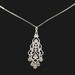 Silver Chandelier Necklace -- Rhinestone Chandelier, Bridal, Wedding, Formal, Swarovski Crystal Rhinestones and Silver -- PRINCIPESSA