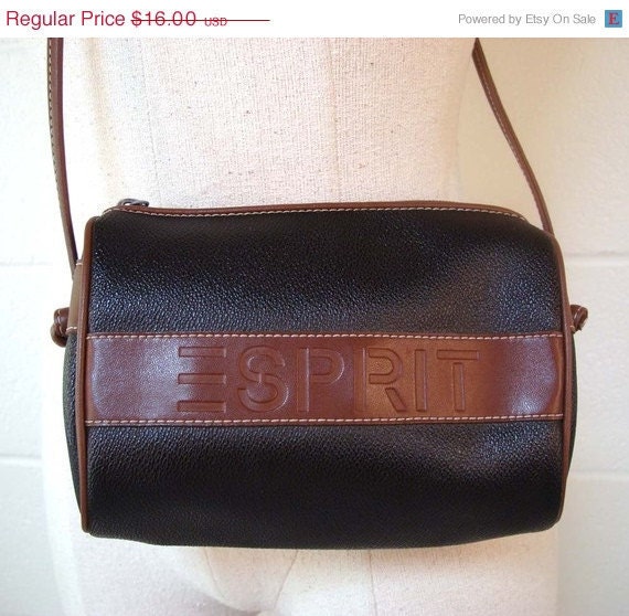 Esprit Purse Vintage 1980s Black Vegan