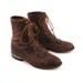 Roper Boots Brown Lacers Lace Up Justin Vintage 1990s Justin Roper Leather Oiled Brown Granny Lace up Boots Men's 7 1/2 D