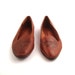Flats Shoes Vintage 1980s Loafers Tan Carmel Leather Women's size 9 M