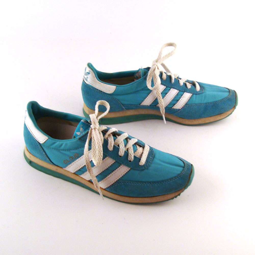 Vintage 1980s Sneakers Adidas Cloud Running Shoes women's