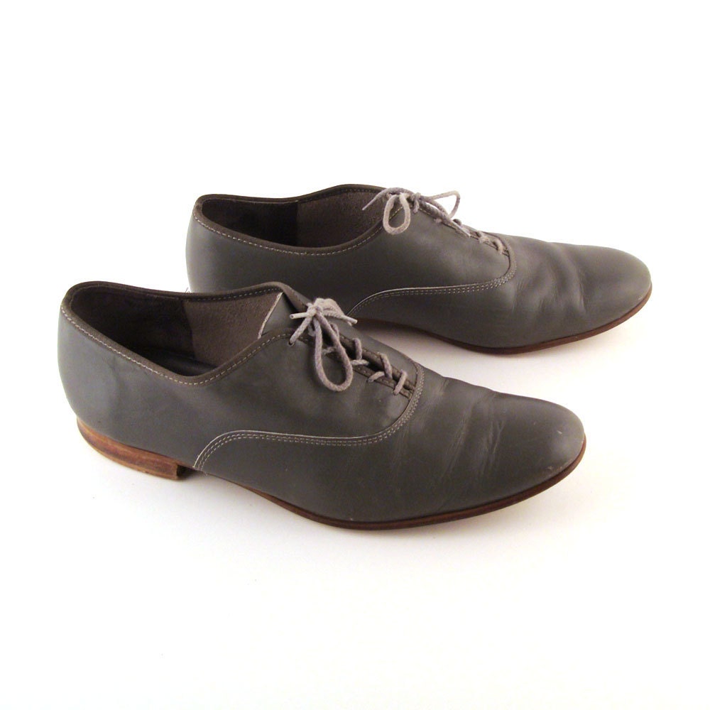 Oxford Shoes Leather Vintage 1980s Men's by purevintageclothing