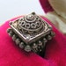 Fabulous 800 Silver Filigree Vinaigrette Poison Ring French