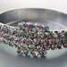 Vintage Jewelry Rainbow Iris Crystal Glass Silver tone Hinged Bracelet Bangle