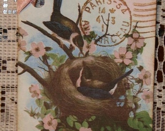 Paris Bird Nest Gift Tags
