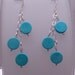 Earrings of turquoise and sterling silver chain