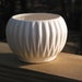 matte white mid century McCoy Pottery rose bowl console centerpiece Floraline Vase