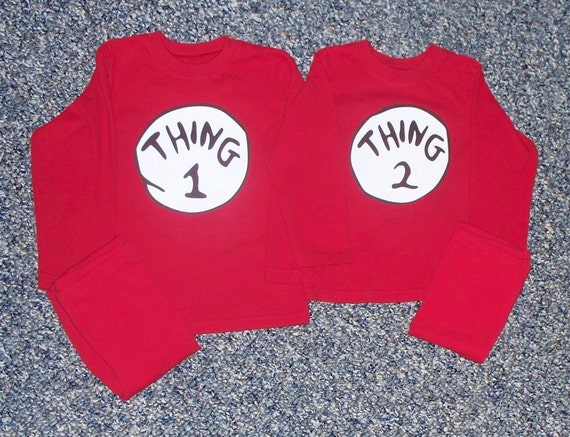 Items similar to Thing 1 and Thing 2 Halloween Costume Set on Etsy