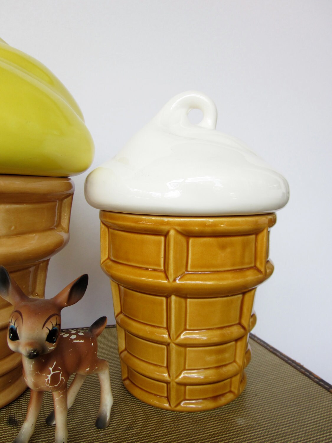 Vanilla Ice Cream Cone Cookie Jar