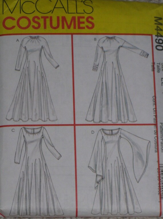 McCalls 4490 Sewing Pattern Gothic Renaissance gown Halloween