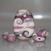 Organic Pink and Purple Focal Set Lampwork Glass Beads
